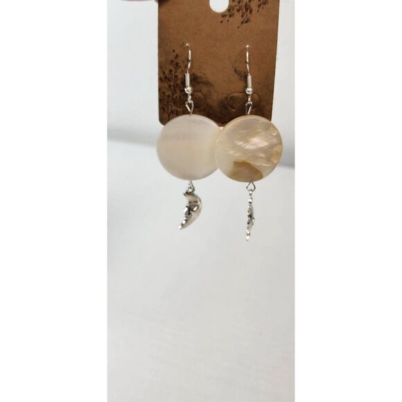 NEW, handmade Sun & Moon Dangle Earrings - Picture 2 of 4